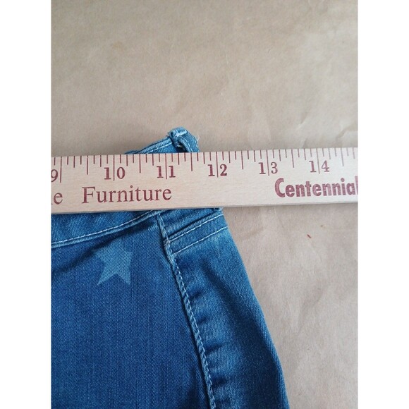 Nasty Gal Jeans Womens 6 Blue Star Bell Bottom Super Flare Raw Hem High Rise - Picture 4 of 8